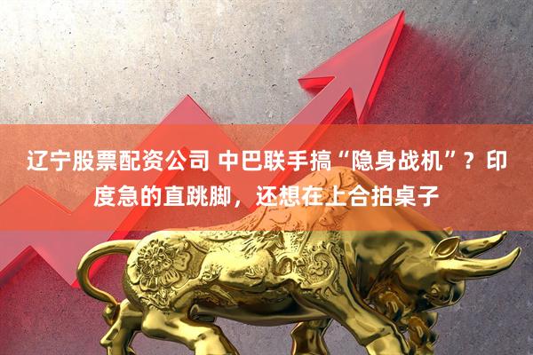 辽宁股票配资公司 中巴联手搞“隐身战机”？印度急的直跳脚，还想在上合拍桌子
