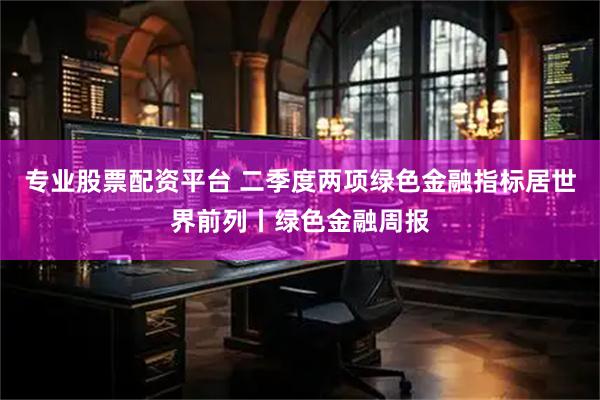 专业股票配资平台 二季度两项绿色金融指标居世界前列丨绿色金融周报